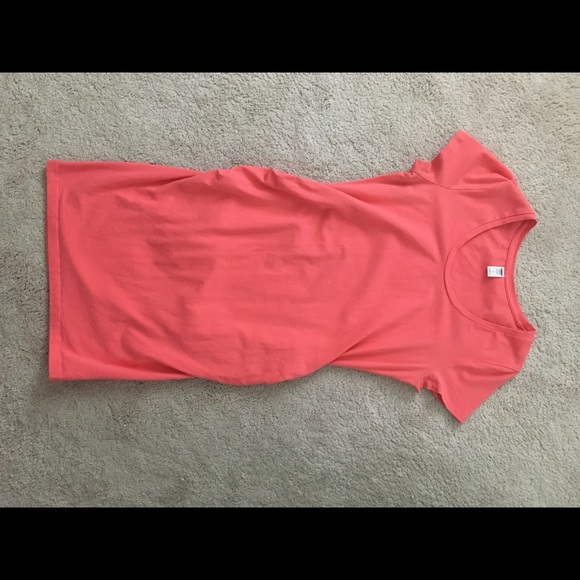 Coral Maternity T-Shirt Dress - Picture 1 of 3